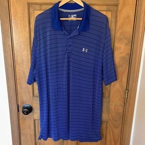 Under Armour Men's Navy Striped Polo